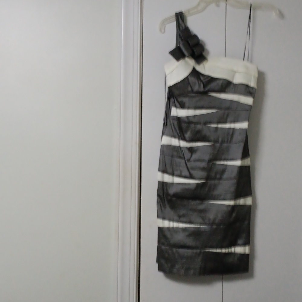 Grey and White  Dress